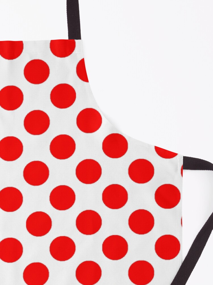 Alternate view of White & Red Polka Dots by Orikall Apron