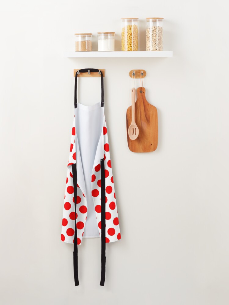 Alternate view of White & Red Polka Dots by Orikall Apron