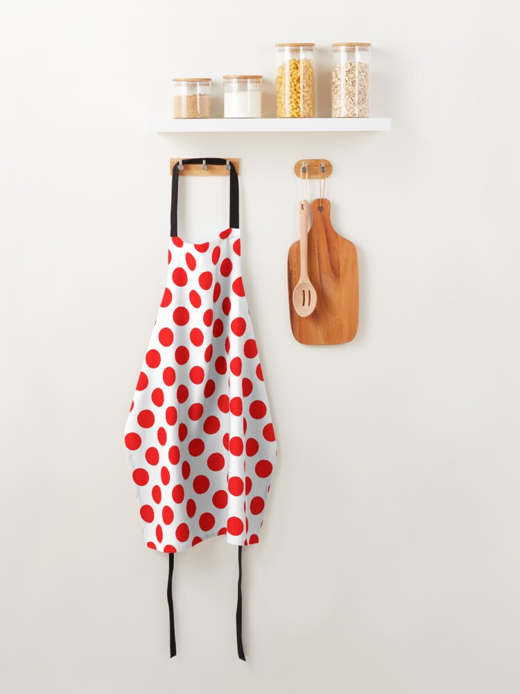 Alternate view of White & Red Polka Dots by Orikall Apron