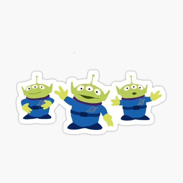 extraterrestres verdes Pegatina