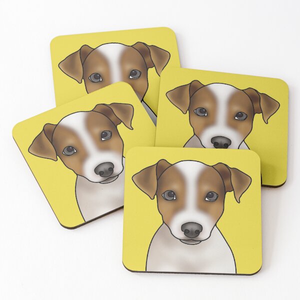 Item preview, Jack Russell Terrier Dog Portrait - Yellow designed and sold by JadeMadeThis.