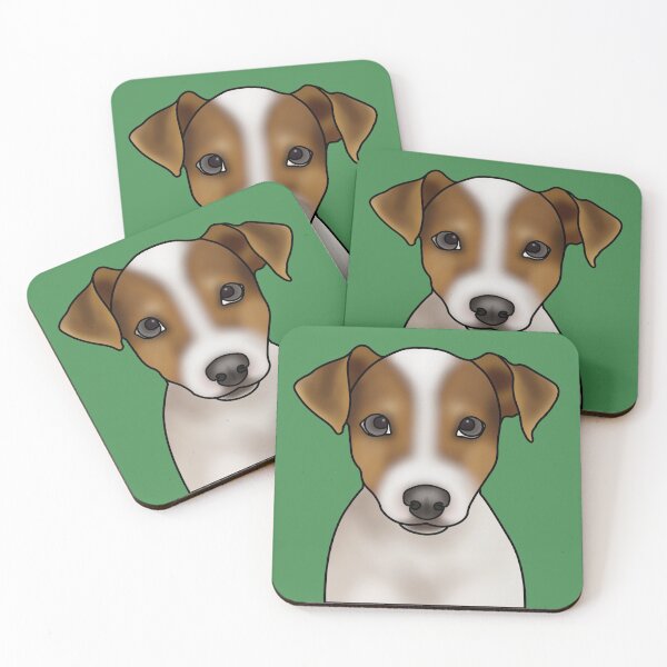 Item preview, Jack Russell Terrier Dog Portrait - Green designed and sold by JadeMadeThis.