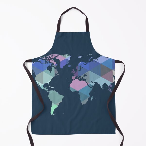 Item preview, Blue geometric map of the world designed and sold by AlbertoRuiZ.