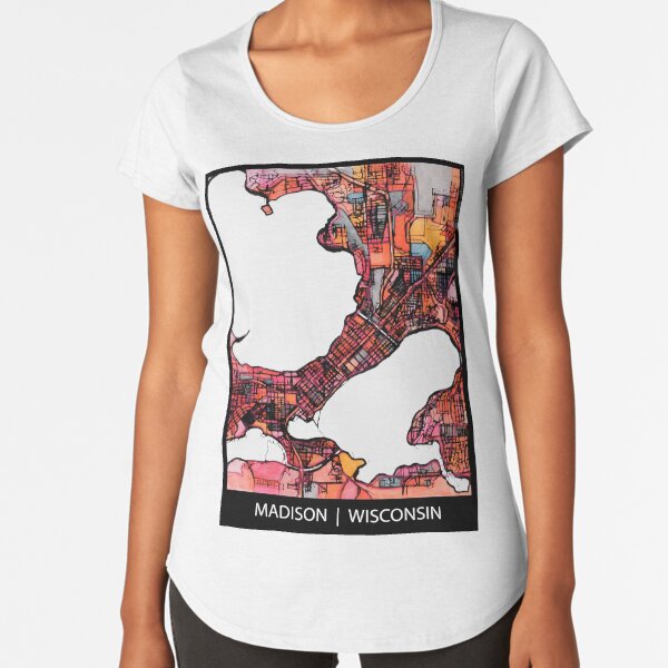 Madison, WI Premium Scoop T-Shirt