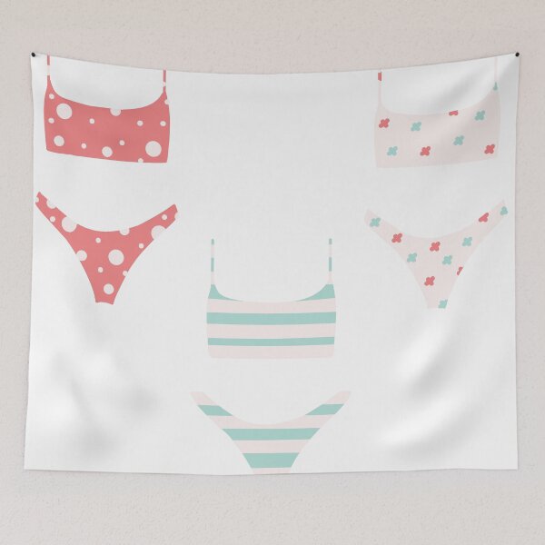 Item preview, patterned bikini trio designed and sold by keeganemma.