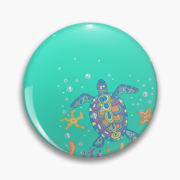 Item preview, colourful-turtle-hand-drawn-oceans-da designed and sold by camelia khaled.