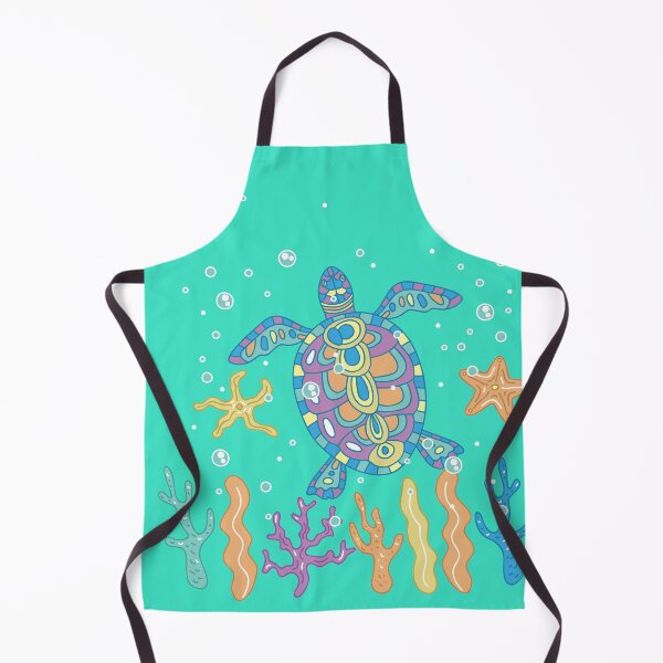 Item preview, colourful-turtle-hand-drawn-oceans-da designed and sold by camelia khaled.