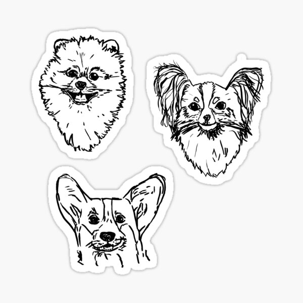 Sticker Papillon Hund Redbubble