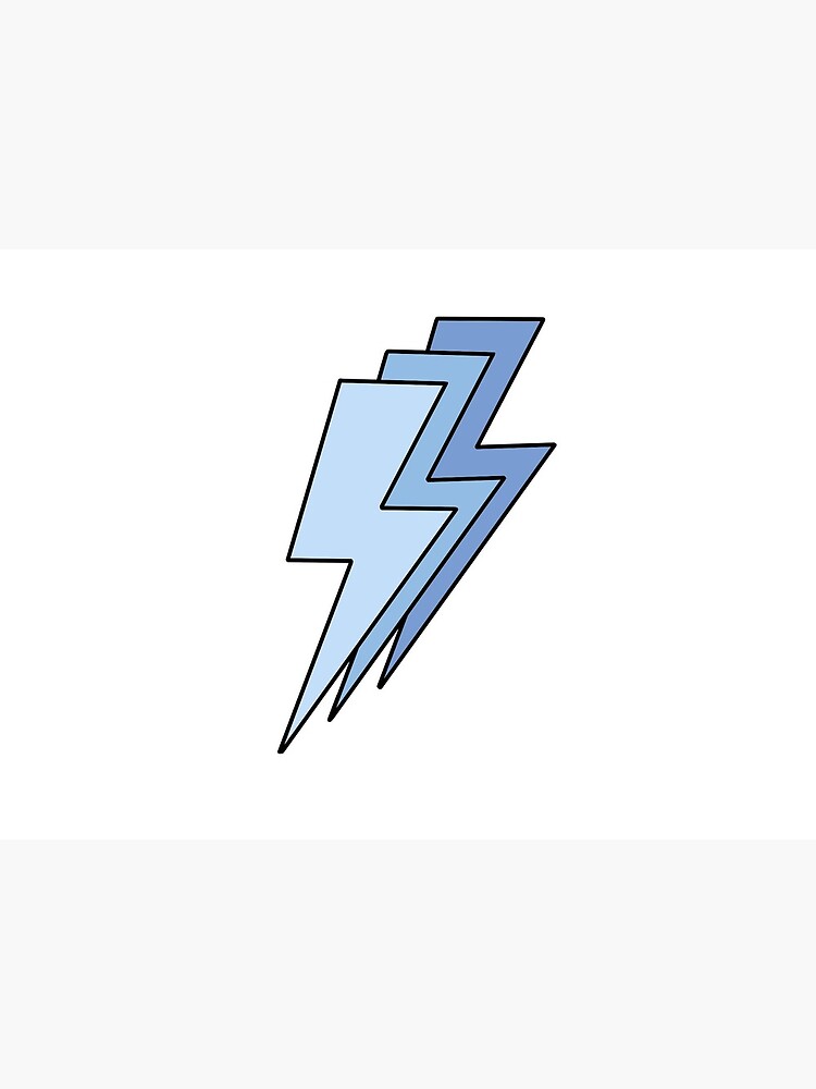 Three blue lightning bolts design