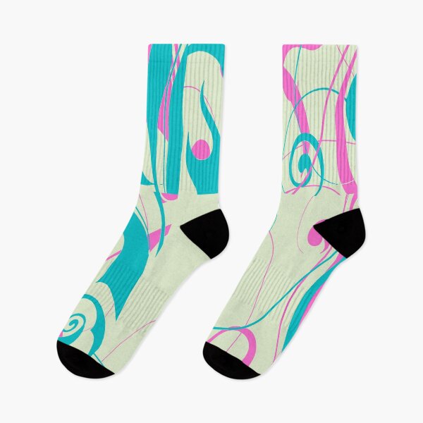 Item preview, Pink and aqua floral spiral pattern designed and sold by funnytshirtco.