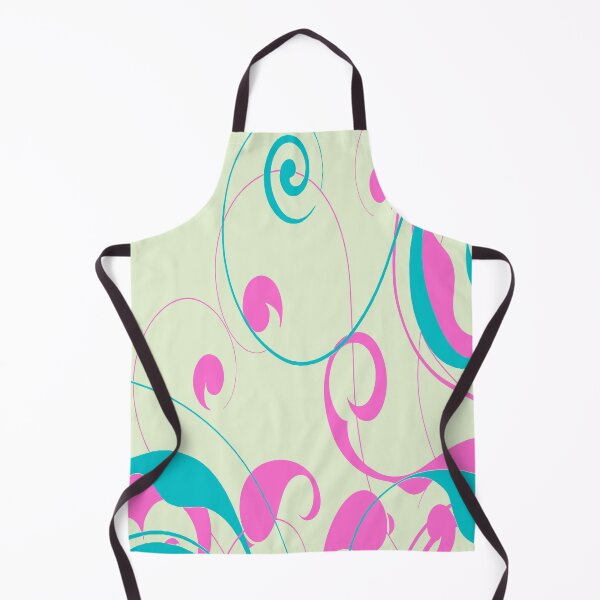 Item preview, Pink and aqua floral spiral pattern designed and sold by funnytshirtco.