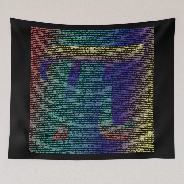 Item preview, Pi Symbol Colourful on Black designed and sold by Grathicks.