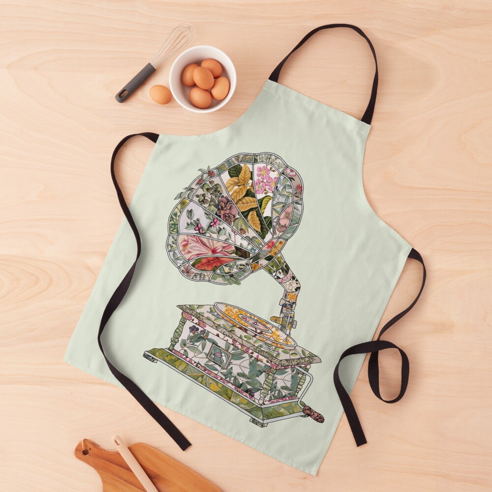 Seeing Sound Vintage Botanical Apron