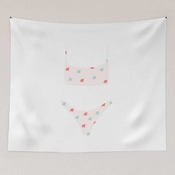 Item preview, patterned light pink bikini designed and sold by keeganemma.