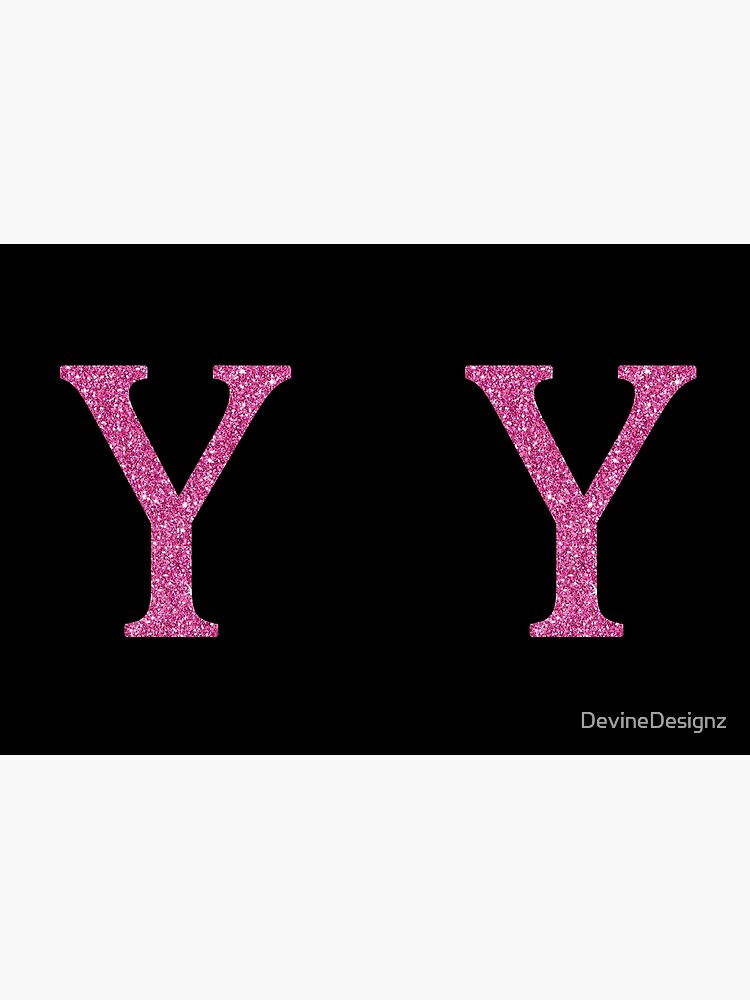 Pink Glitter Letter Y Sticker for Sale by DevineDesignz