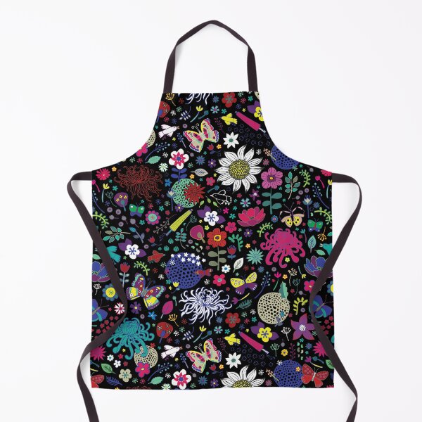 Item preview, Japanese Garden - Multicolored on Black - exotic floral pattern by a Cecca Designs designed and sold by Cecca-Designs.