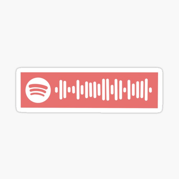 Doses and Mimosas By Cherub Spotify Code Coral Sticker