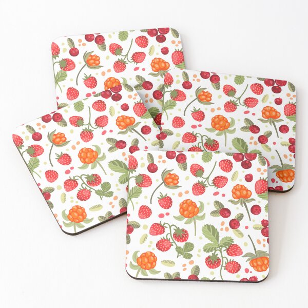 Item preview, Vector pattern cranberries, strawberries, cloudberries designed and sold by Galo4ka555.