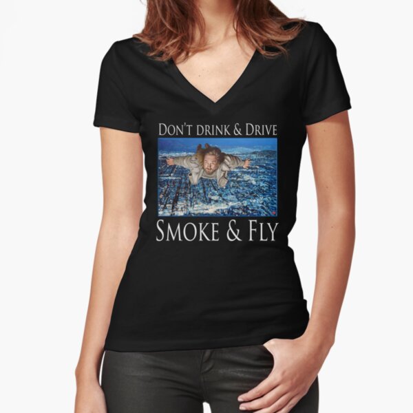 Smoke and Fly Fitted V-Neck T-Shirt