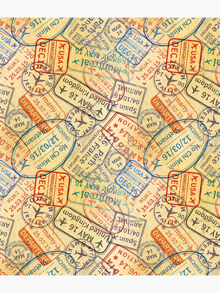 Passport Stamps Pattern by graphicmeyou