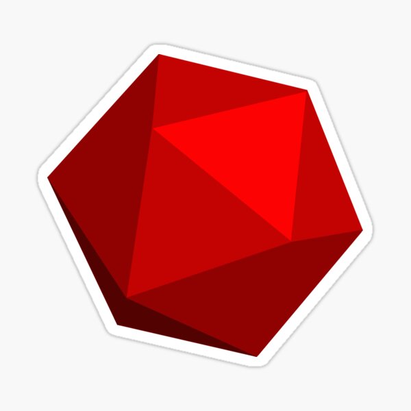 Red D20 Sticker