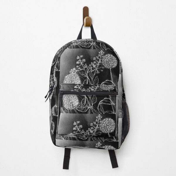 Item preview, flower print black and white flower illustration designed and sold by lua-na.