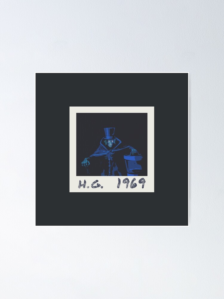 "Haunted Mansion 1969 Hatbox Ghost" Poster for Sale by FandomTrading