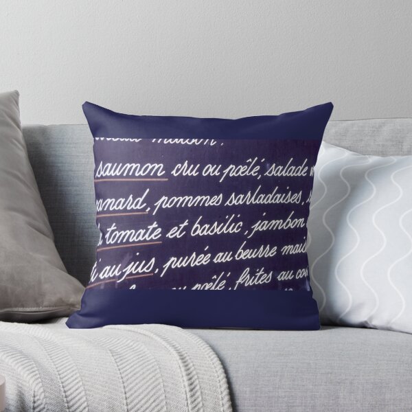 French Lunch Throw Pillow