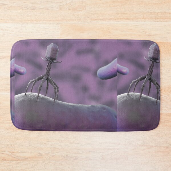 Item preview, SURFIN BACTERIOPHAGE  MICROSCOPE IMAGE PHOTO...Microbiology designed and sold by Hippiesole.