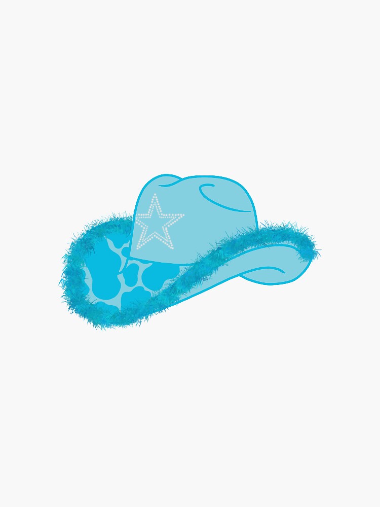 "Blue Cowgirl Hat" Sticker for Sale by sabrinaaatorres Redbubble