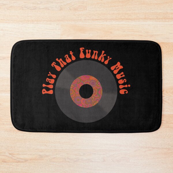Item preview, Play that funky music typography above 45 vinyl record designed and sold by DoodleBugDigits.