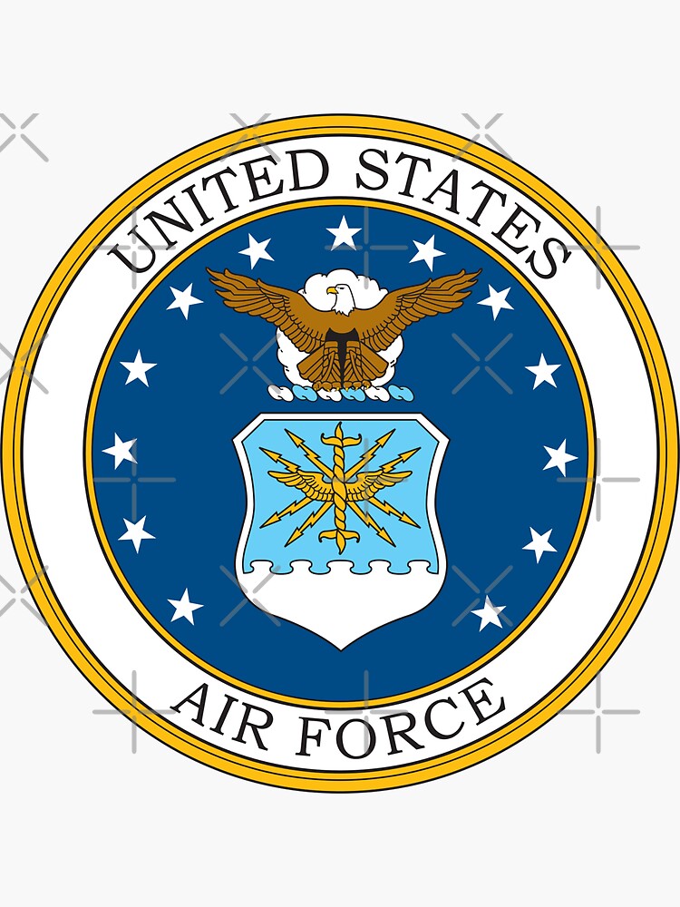 Emblem Of The United States Air Force Sticker For Sale By Charlesdal Bg,f8f8f8 Flat,750x,075,f Pad,750x1000,f8f8f8