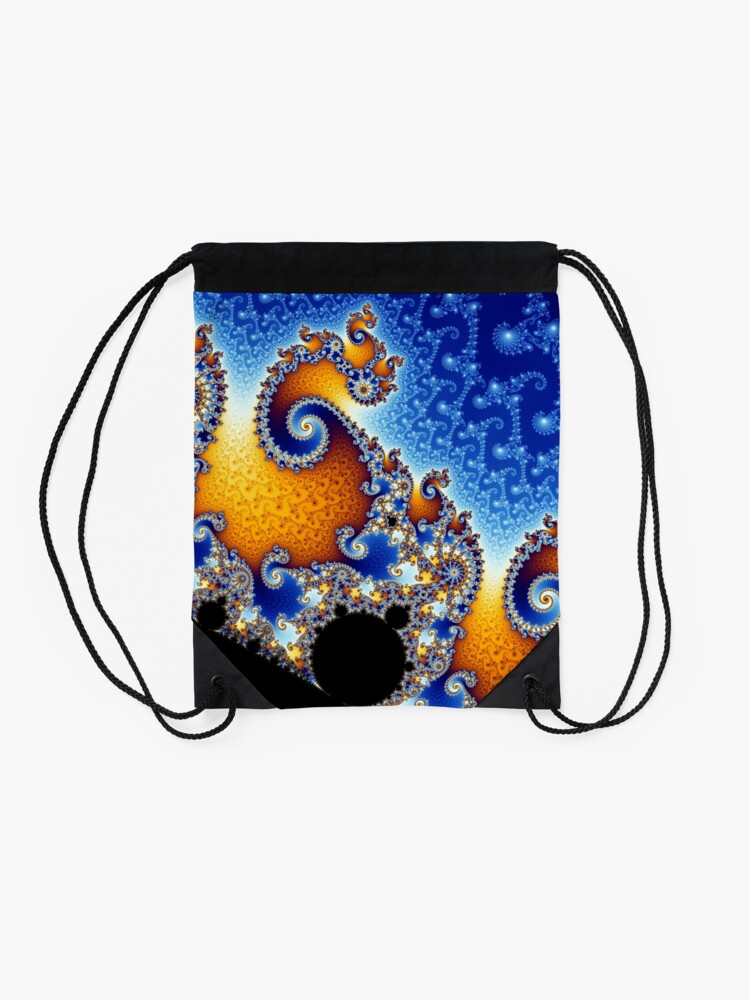 Alternate view of Mandelbrot set Drawstring Bag