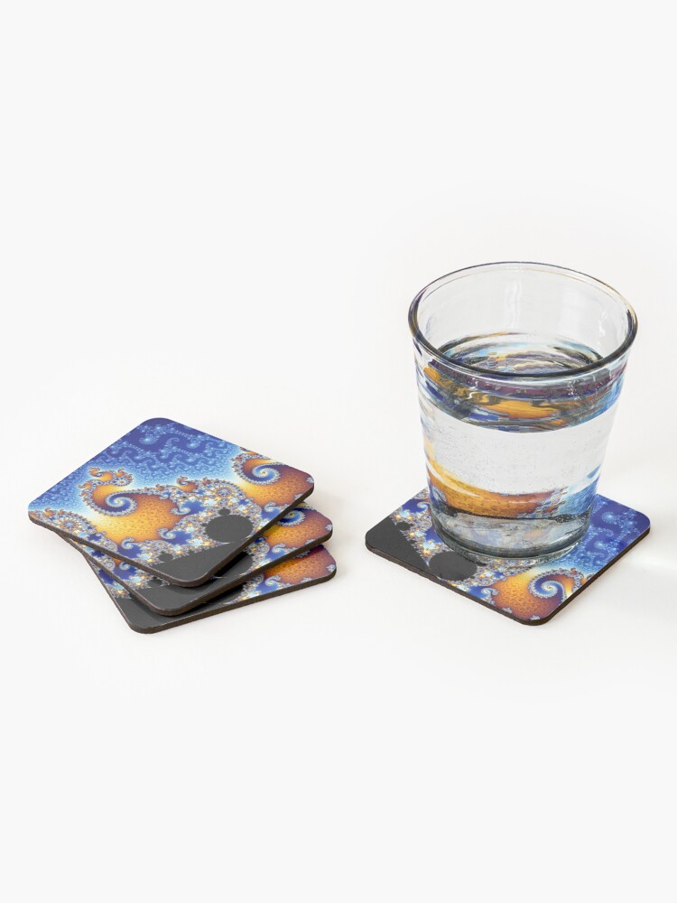 Alternate view of Mandelbrot set Coasters (Set of 4)