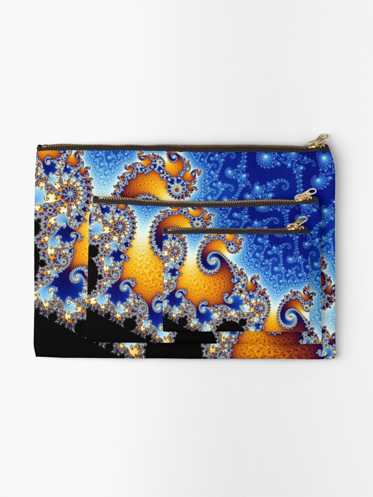 Alternate view of Mandelbrot set Zipper Pouch