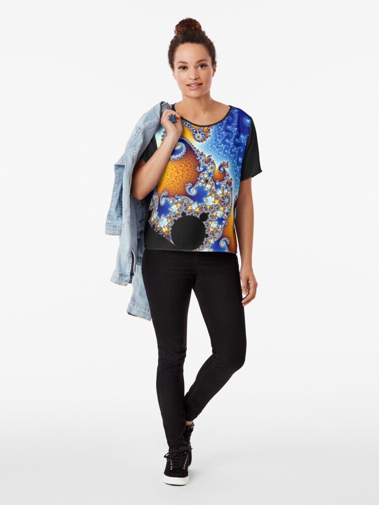 Alternate view of Mandelbrot set Chiffon Top