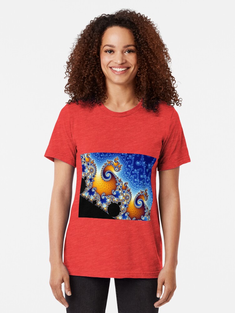 Alternate view of Mandelbrot set Tri-blend T-Shirt