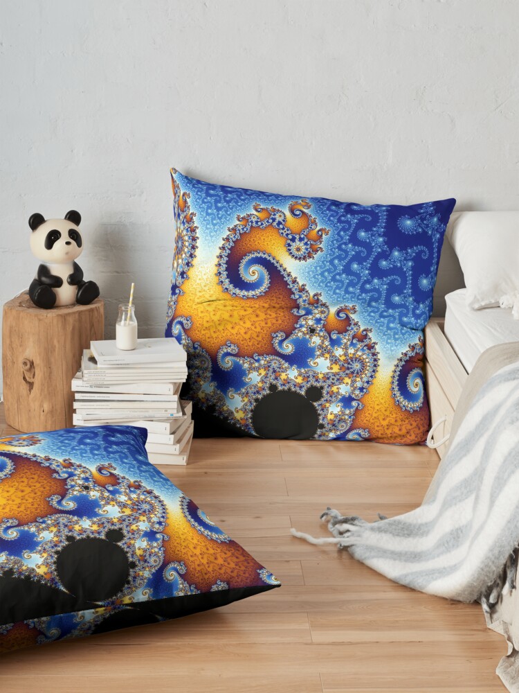 Alternate view of Mandelbrot set Floor Pillow
