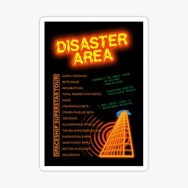 Item preview, Hitchhikers Guide - Disaster Area Tour designed and sold by toriacassidy.