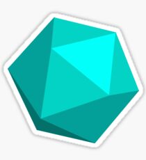 Light Blue D20 Sticker