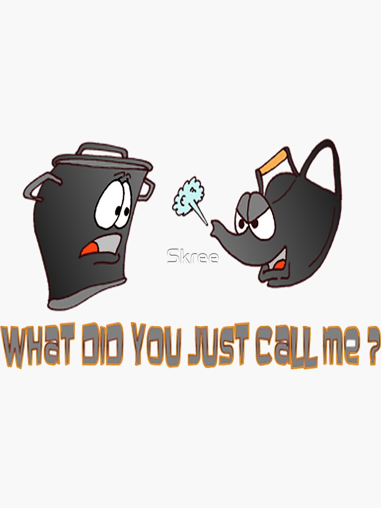 "Pot Calling the Kettle Black" Sticker for Sale by Skree Redbubble