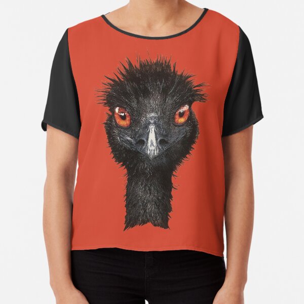 Funny Emu Bird - Cool Emu Illustration Chiffon Top