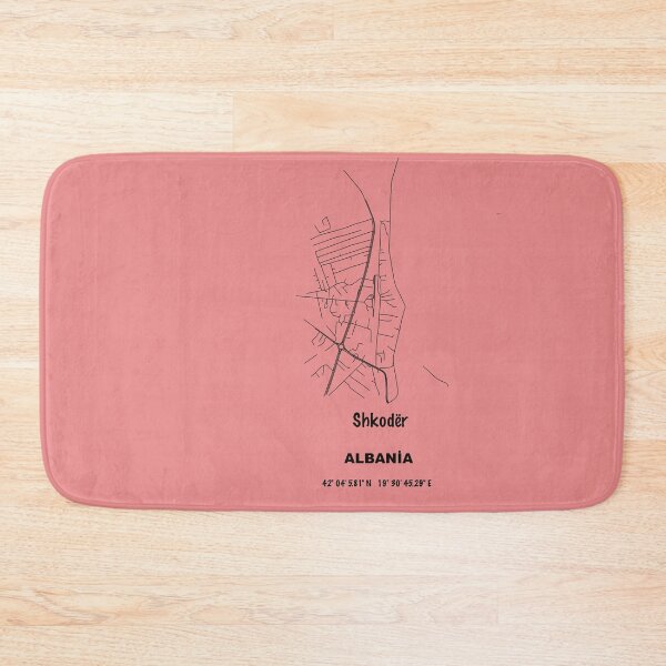 Item preview, Shkodër city road map ALBANİA simple with GPS coordinates  designed and sold by rashadat.
