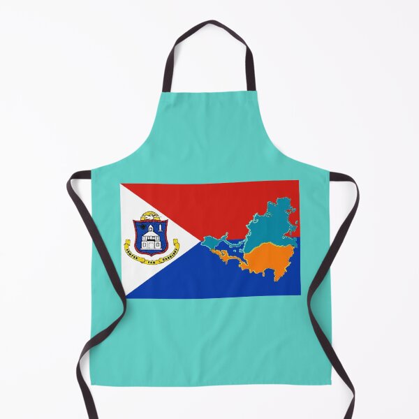 Item preview, St Saint Martin Flag with Map of St Martin Sint Maarten designed and sold by Havocgirl.