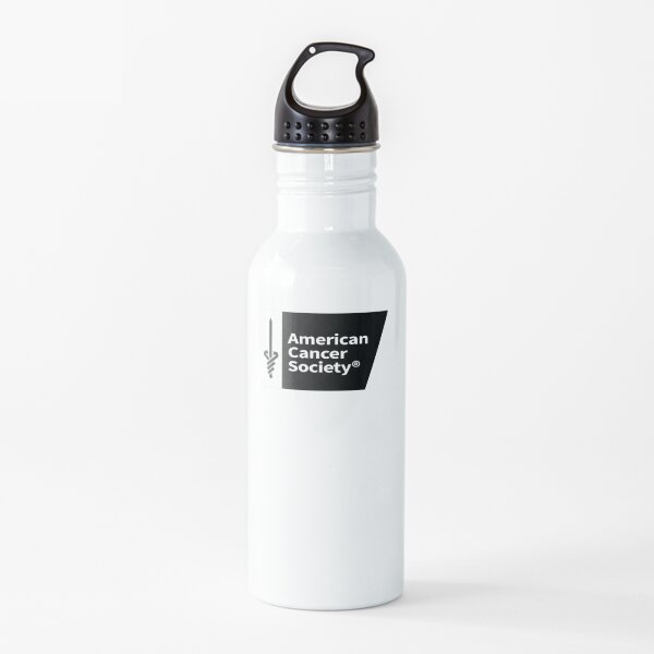 Logotipo de la American Cancer Society Botella de agua