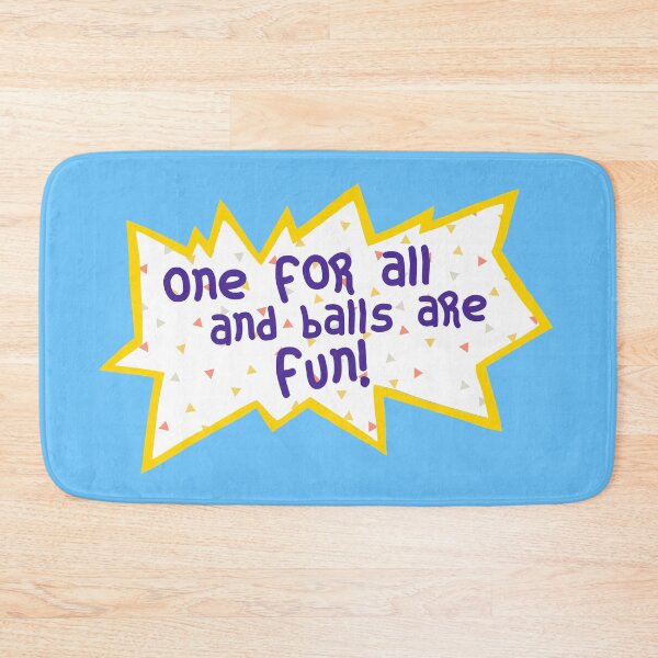 Item preview, Blue Tommy one for all and balls are fun! Logo Quote 90s Retro Birthday Design Cartoon designed and sold by Sunny Collections.