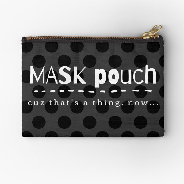 Mask Pouch - Black Zipper Pouch