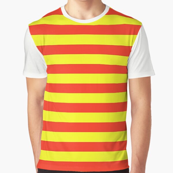 Red and yellow hot sale striped t shirt