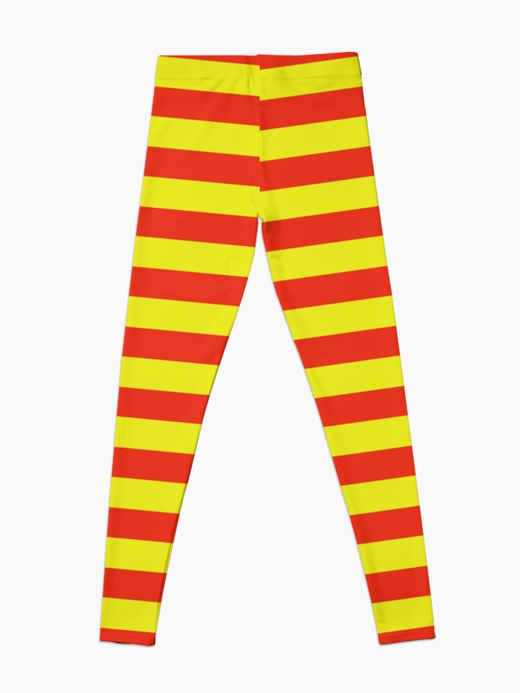 Yellow and Red Stripes Leggings, Zazzle