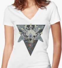 ajna awakening - muted Women's Fitted V-Neck T-Shirt